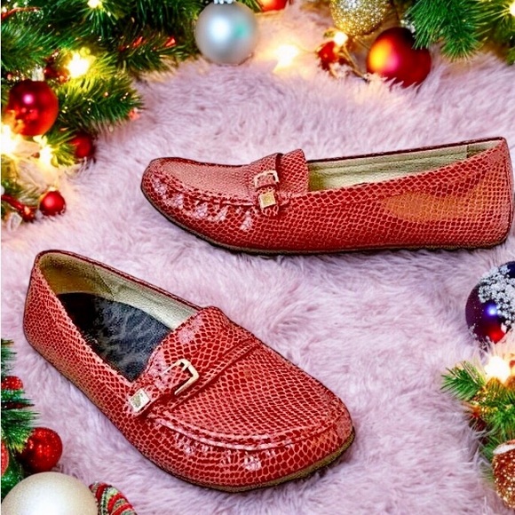 David Tate Loafer Patent Leather Snakeskin Print Womens size 12 - Picture 6 of 14